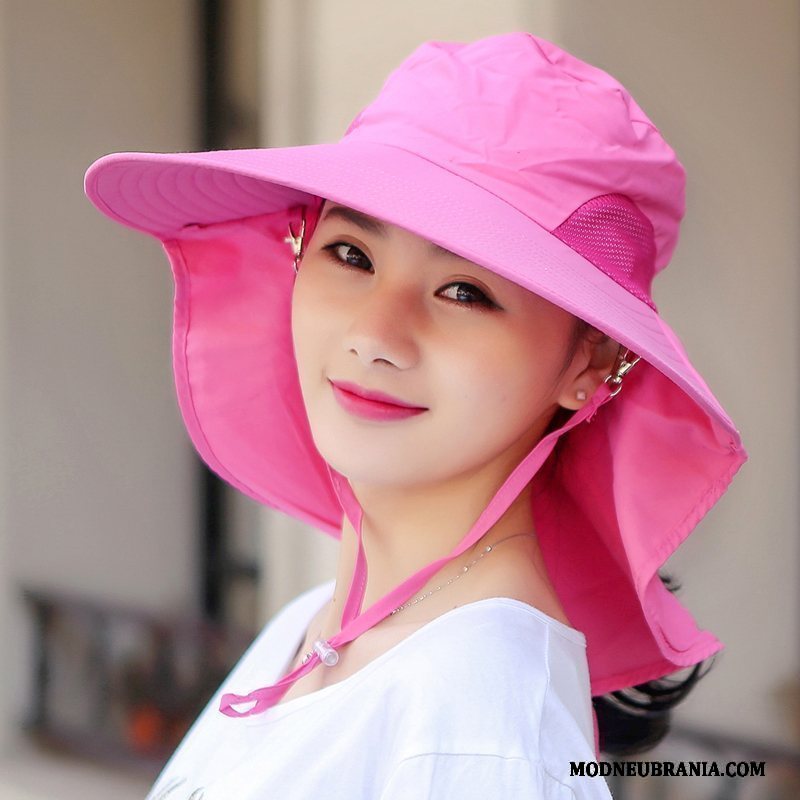 Naisten Hattu Uusi Poninhäntä Kesä Pinkki Aurinkovoiteet Suuri Huivi